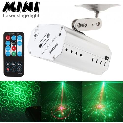Double Hole Voice Control Music Rhythm Flash Light LED Laser Projector Stage DJ Disco Light with Remote Control for Club / Party