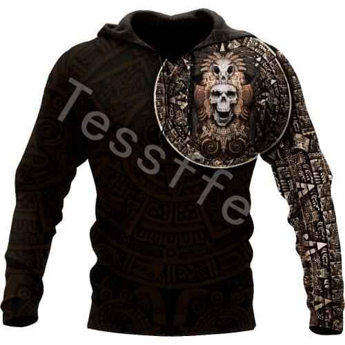Tessffel Amazing Aztec Warrior 3D Printed Men/Women Sweatshirt Harajuku Zipper Hoodie Casual Unisex Jacket Pullover Style-A18