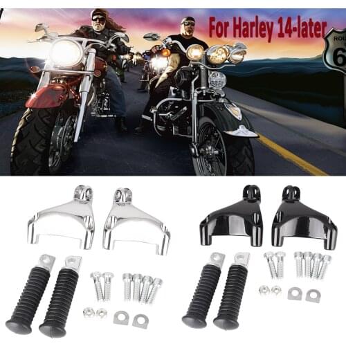 Motorcycle Rear Footrest Pedal w/ Mounting Kits For Harley Sportster XL883 XL1200 48 72 Iron 883 2014 2015 2016 2017 Aluminum