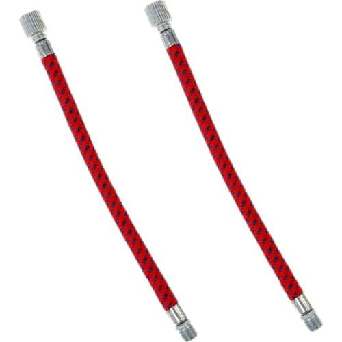 2Pcs Bike Pump Extension Hose Replacement Valve Air Pump Inflator Tube Parts