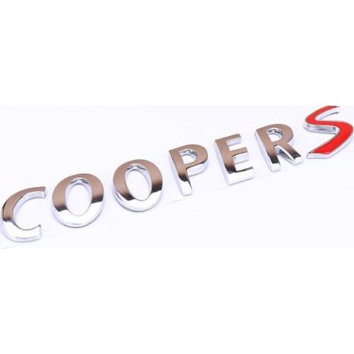 3D Metal Silver Stickers Rear For Min MI Cooper S Countryman Accessories Emblems Car Stickers Decals Car Accessories Decoration