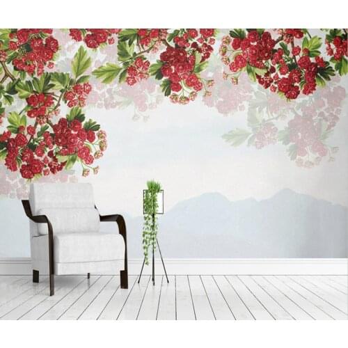 Customized 3D Light Luxury Good Fortune Flowers Living Room Bedroom Wedding Room Childrens Room TV Decorative Painting Wall Wal