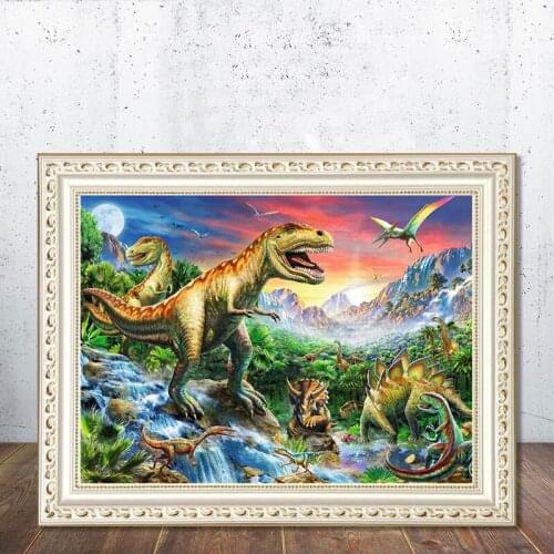 5D DIY Era of dinosaurs Diamond Painting Embroidery Mysterious garden Cross Stitch Diamond Mosaic Wall Sticker Home Decor