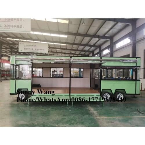 7m long Concession Food Cart Electric Truck Food Kiosk Hot Dog Kiosk Catering Trailer Sushi Dining Car