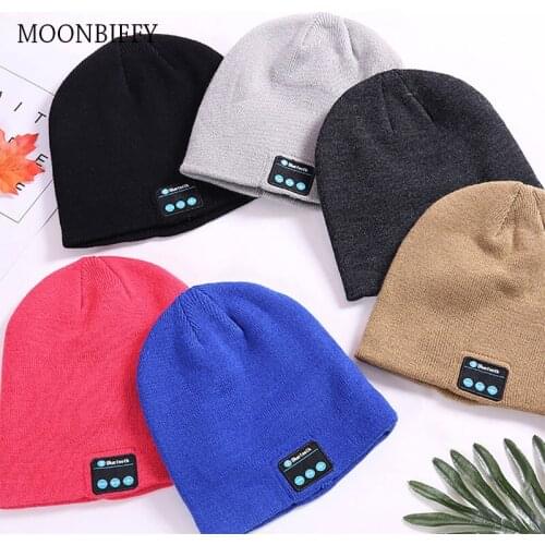 Wireless Bluetooth Headphones Sport Music Hat Smart Headset Beanie Cap Winter Hat with Speaker for Xiaomi Huawei Samsung Iphone