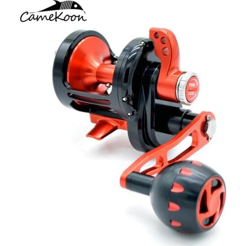 CAMEKOON Full Metal CNC Jigging Reel Slow Jig Reel 9+2BB Saltwater Sea Fishing Wheel 28-35KGs Drag Offshore Boat Trolling Reel