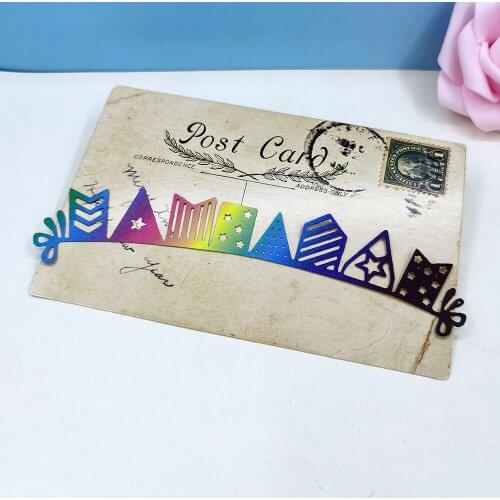 Colored Flag Metal Cuting Dies Scrapbooking Embossing Folders For Album Cardmaking Craft Stencil Greeting Photo Paper