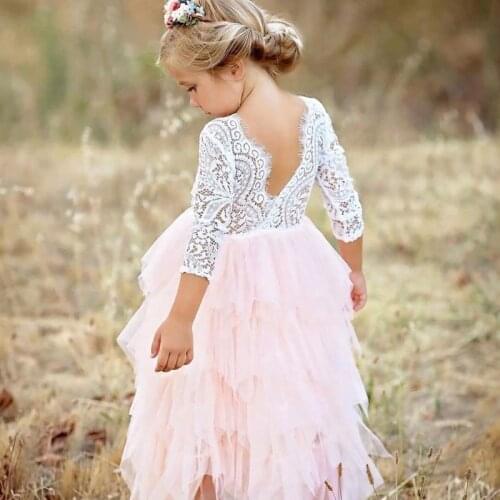 Kids Dress For Girls Summer Sleeveless Cake Smash Princess Dress Mesh Tulle Children Casual Clothing Wedding Party Costume Gown