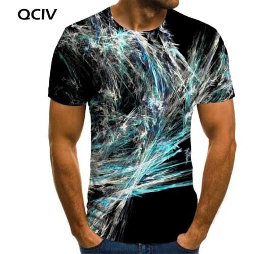 QCIV Harajuku T shirt Men Graphics Tshirts Casual Abstract Funny T shirts Smoke Cloud Shirt Print Mens Clothing Hip hop Printed