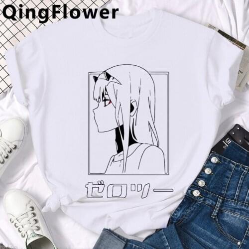 Anime Darling in the Franxx t-shirt men aesthetic tumblr ulzzang couple clothes couple t shirt t-shirt kawaii