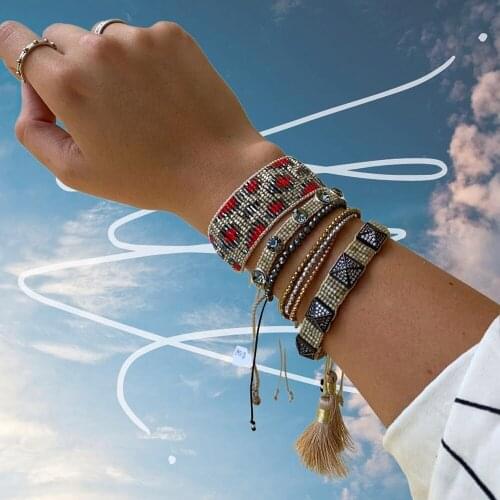 BLUESTAR 2021 Women Bracelet MIYUKI Bead Bracelet Leopard Grain Pulseras Mujer Moda Handmade Crystal Jewelry Armband