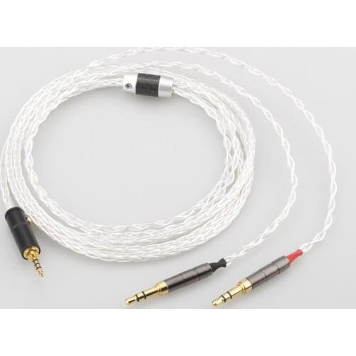 Audiocrast 8 Cores 7N OCC Silver Plated Sundara Aventho focal elegia t1 t5p D7200 MDR-Z7 2.5/3.5/4.4mm Balance Headphone Cables