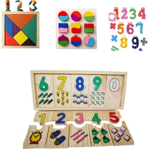 Mathematical Knowledge Classification Cognitive Matching Kids Montessori Early Educational Learn Toy Wood Box Gifts for Children