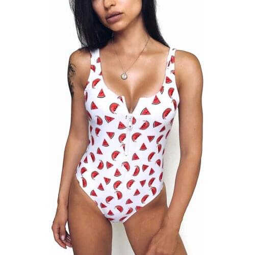 High waist zipper swimwear 2019 One Piece Striped Swimwear Women Backless Monokini Sport Bodysuit Beach Bathing Suit Swim XL