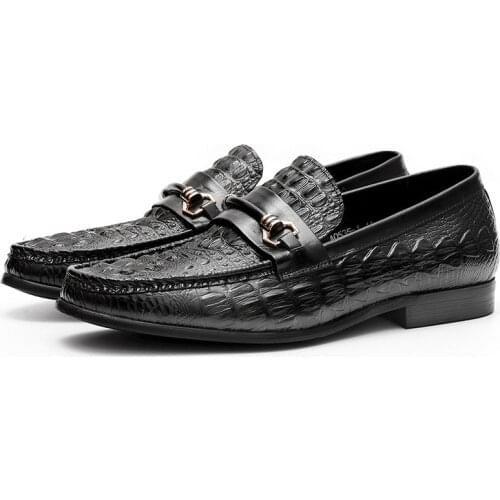 Driving shoes Men genuine leather casual shoes business dress banquet suit shoes men brand Bullock wedding oxford shoes for men