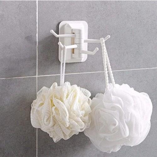 Strong Self Adhesive Hook Multifunctional Rotatable Waterproof Heavy Load Rack Cup Sucker Hangers for Bathroom Kitchen Door Wall