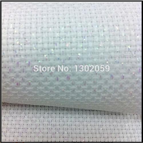 Factory sale New Cross Stitch Embroidery Metal Wire Filamentary Silver Aida Cloth Fabric Canvas---Size 100X50cm