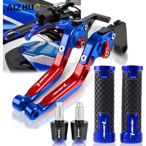 Motorcycle CNC Adjustable Brake Clutch Levers Handle Bar Grips Handbar Ends Tuono FOR APRILIA TUONO R 2003-2010 2009 2008 2007