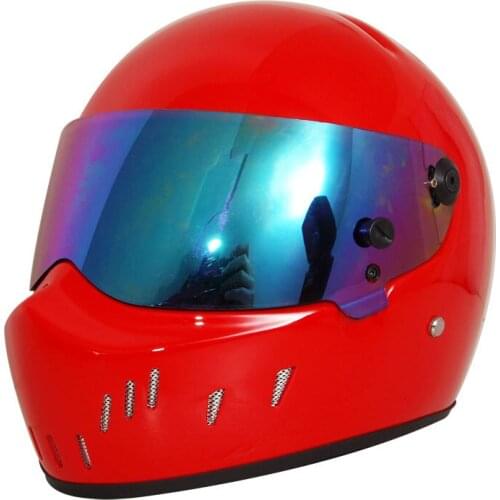 Vcoros Glass Fiber Full Face Motocycle helmet Vintage motorbike helmet with Original Visor Man Women scooter helmet