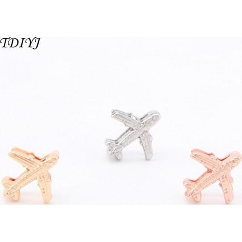 TDIYJ Jewelry 6Pcs New Design Travel Plane Keeper Slide Charms for 21cm Genuine Leather Charm Bracelet