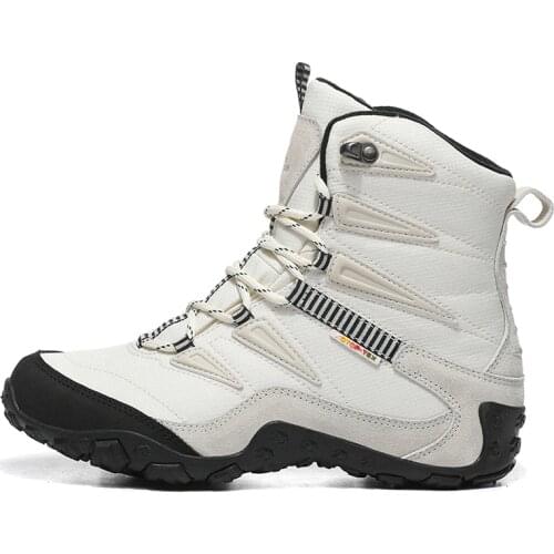 XIANG GUAN Men Women High Top Hiking Shoes Durable Waterproof Anti-Slip Outdoor Climbing Trekking Shoes Military Tactical Boots