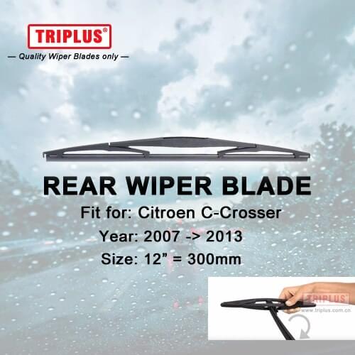 Rear Wiper Blade for Citroen C-Crosser (2007-2013) 1pc 12" 300mm,Car Rear Windscreen Wipers,for Back Window Windshield Blades