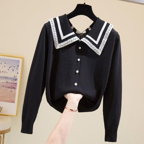 Black Cute Sweet Oversized Plus Large Size Female Woman Blouses Winter WomenS Sweaters Clothing Latest 2020 Spring Autumn A6523