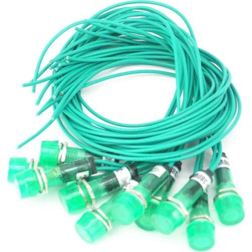 10PCS 380V Green Indicator Lamp Signal Switch Light Special For Water Heater Food Grade
