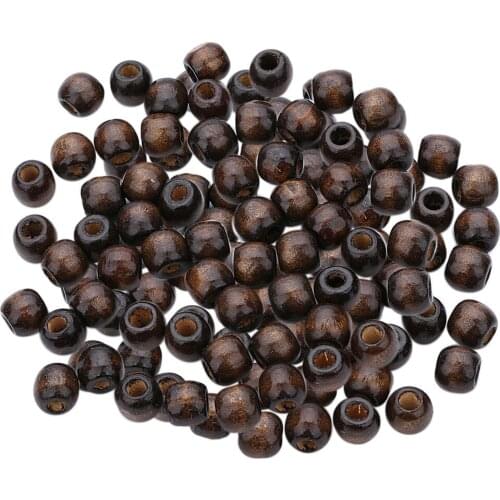 100pcs Wooden Large Hole Beads Jewelry Making Charms Accessories Findings
