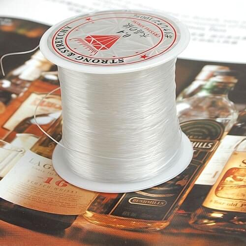 2x 70m/Roll 0.4mm Crystal Nylon Cord String Wire Beading Thread / Fishing Line