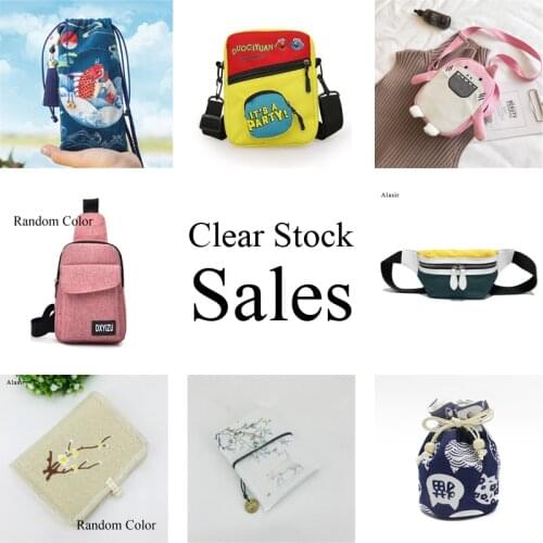 Alasir Official Store Clear Inventory Sale 5/5 Canvas Polyester Ladies Cartoon Coin Purse Clutch Bag Waist Bag Limited Stock