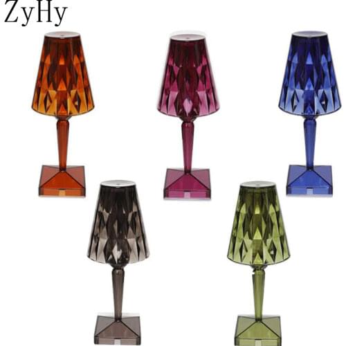 Touch Sensor Diamond Table Lamp Acrylic Decoration Light For Bar Bedroom Bedside Coffee Crystal LED Desk Night Light Lamps