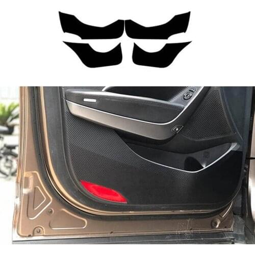 Car Styling Side Door Inner Decal Anti-Kick Protective Carbon Fiber Flim Stickers for Hyundai Santa Fe 2013-2018 Ix45
