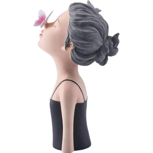 Study Decorations Girl Resin Ornaments Figurine Nordic Girls Cute Durable Home Décor Statue