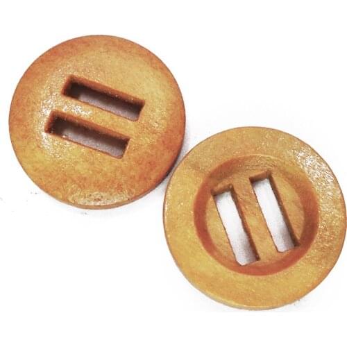 New 15PCs 30PCs 50PCs Peach Wood Belt Buckle Wooden Buttons 18mm Sewing Scrapbooking Crafts For Shirt Handmade Button 2 Holes
