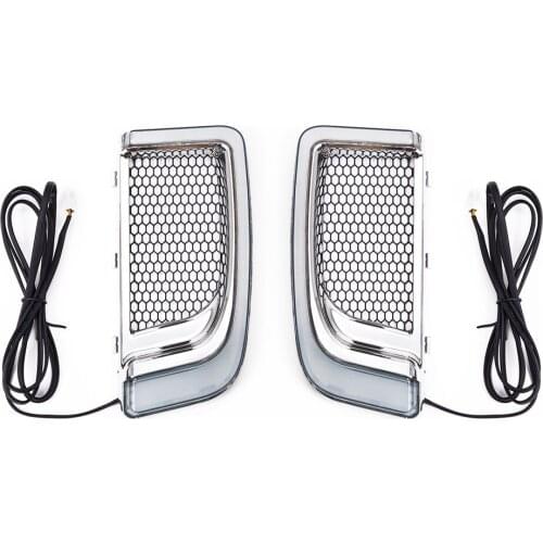 For Electra Glide Road Glide For Street Glide Motorcycle Touring Turn Signal LED Light Running Lower Fairing Grills Switchback