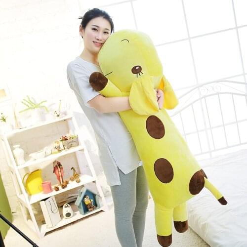 Kawaii cartoon giraffe plush doll animal toys giant accompanying boyfriend long strips pillow for girl birthday gift 130cm 180cm