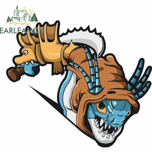 EARLFAMILY 13cm x 11.5cm For Slark Dota Personality Car Sticker Surfboard Truck Decal Sunscreen Occlusion Scratch Car Styling