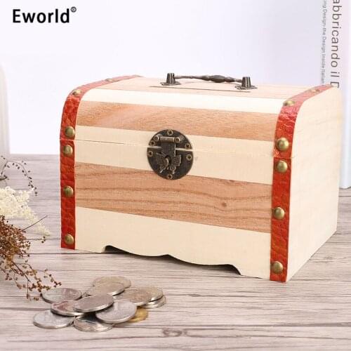 Деревянные копилки для денег Eworld China At AliExpress