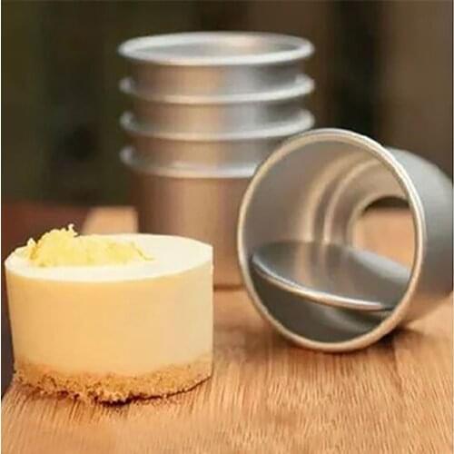 Removable Bottom Pan Chiffon Cake Silicone Mold Anodized Aluminum Round Cheesecake Accessories for Cupcake Kitchen Tools