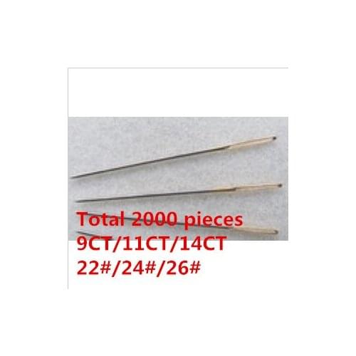 22# 24# 26# 9CT 11CT 14CT Embroidery Needle Cross Stitch Needle 1 Lot=2000 Pieces Available