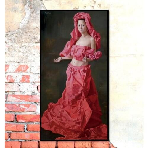 Great artworks Figure Paintings Zeng ChuanXing on Canvas Modern Girl Oil Painting Good For Home Garden Decoration