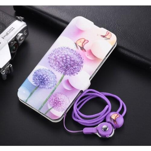 For Huawei Honor 30S Honor 9A Y7P 2020 Exclusive Lanyard Cover Painting Butterfly Flower Tower Flip Leather Case