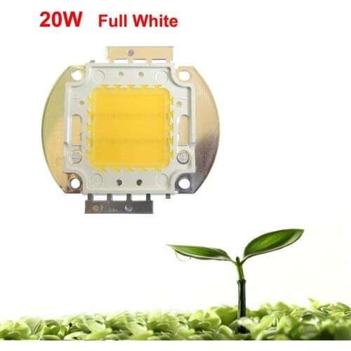 Lot 1pcs 2 5 10pcs 20W Watt White Full Spectrum 380~780nm 45mil 1800LM 30V-36V 700mA SMD LED Part Diodes For Plant Grow Light