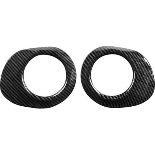 Carbon Fiber Printed Car Front Fog Light Sticker Cover Styling Moulding Trim for Smart fortwo 2015 2016 2017 2018 2019 2020