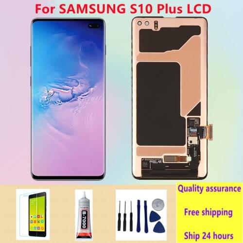Original S10Plus ​LCD Display ​For SAMSUNG Galaxy S10 G973F/DS G973F G973 S10 Plus G975 G975F G975F/DS Touch Screen Digitizer
