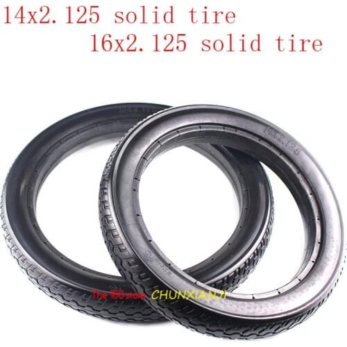 Super Quality16 Inch Solid Tyre16x2.125 Tubeless Tyre Electric Vehicle Tire Non Inflation Fits Folding Electric Bicycle E-bike