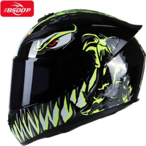 New Spot Morel ABS Venom Helmet Motorcycle Big Tail Full Face Helmet Racing Motorcycle Running Helmet Men Women Four Seasons