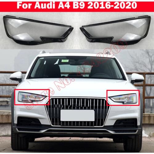 All New Car Headlight Glass Cover For Audi A4 B9 2016-2020 Front Lampshade Head light Shell Headlamp Lampcover Housing Case