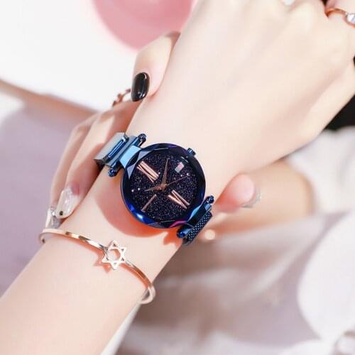 Unique Ladies Watches Star Magnet Buckle Watch Korean Fashion Waterproof Simple Quartz Female Students Gifts for Women
